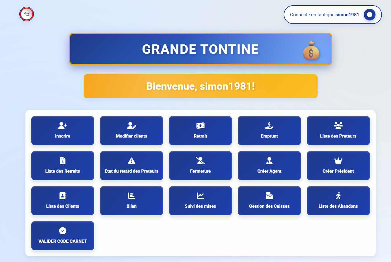 Application de Gestion de Tontine
